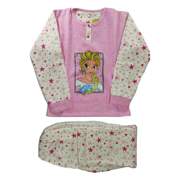 Pijama de niña de franela