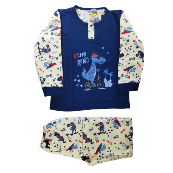 Pijama de niño de franela – dinosaurio